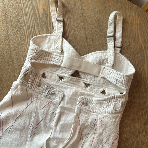 New Romantics White Ribbed Sleeveless Sundress - Picture 7 of 8